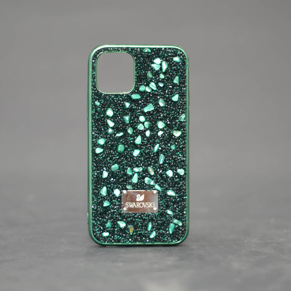 Asr Prime Luxury Diamond Swarovski Case for iPhone Series – Elevate Your Style with Sparkling Protection iPhone for (iPhone case, Green)