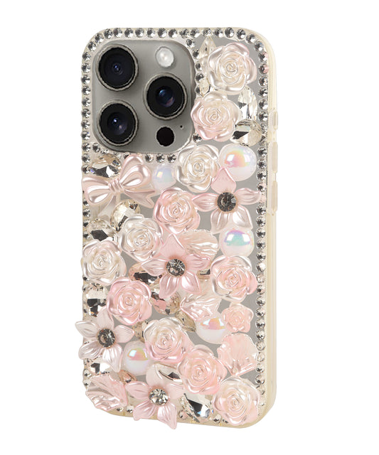 The Premium iPhone 14 Pro Mobile Case with a Rose Flower Polycarbonate Design.